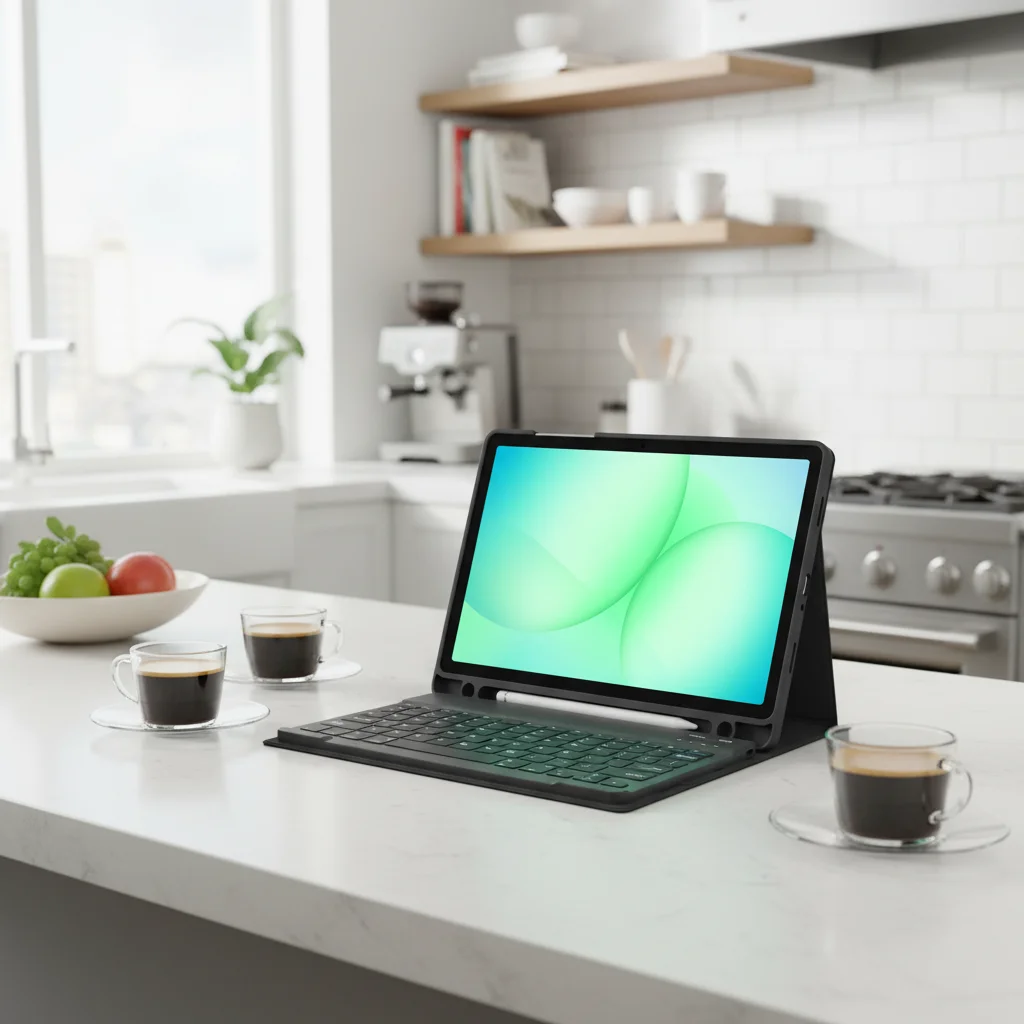 product tablet cover with detachable 6 row keyboard for samsung tab a11 plus 2025 11 tpu back shell with pen holder folio pu leather-7