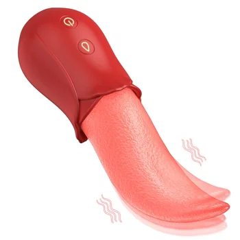 adulte product sex toy Clitoral Stimulator Tongue Vibrator Rose - Micmic Oral Sex Clitoris Vibrator Tongue Toy for Women Clitora