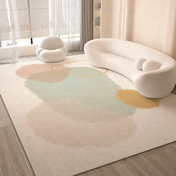 High-End Luxury Cream Carpet Non-Slip Modern Sofa Floor Mat Home Car French Thickened Bedroom Living Room Carpet Accessible