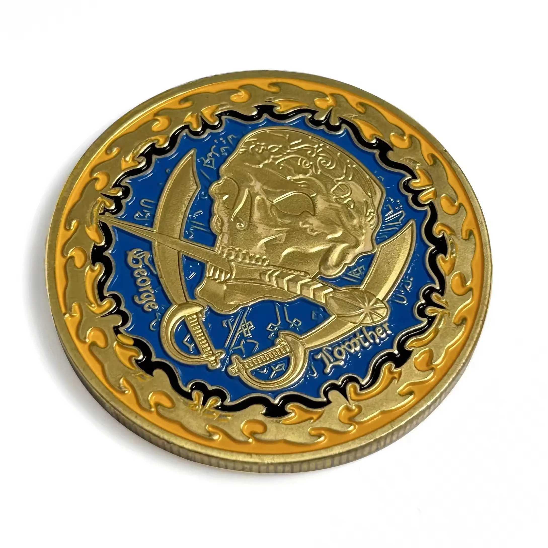 Wholesale Challenge Coin Manufacturer Gold Plating Soft Enamel Custom High Quality Blank Coins factory