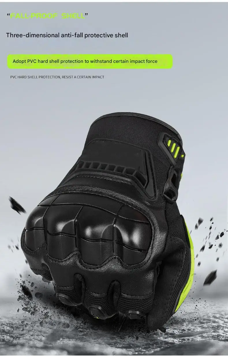 Long Finger Touch Screen Breathable Anti-Fall Gloves for Spring Summer Off-Road Riding Essential Motorcycle Accessory for Rider