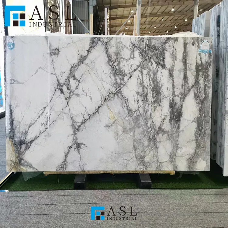 Wholesale invisible grey gold marble slab