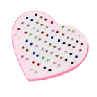 Stud Earrings Boxed Simple Single Drill Stud Earrings With Plastic Needle For Women Summer Earrings