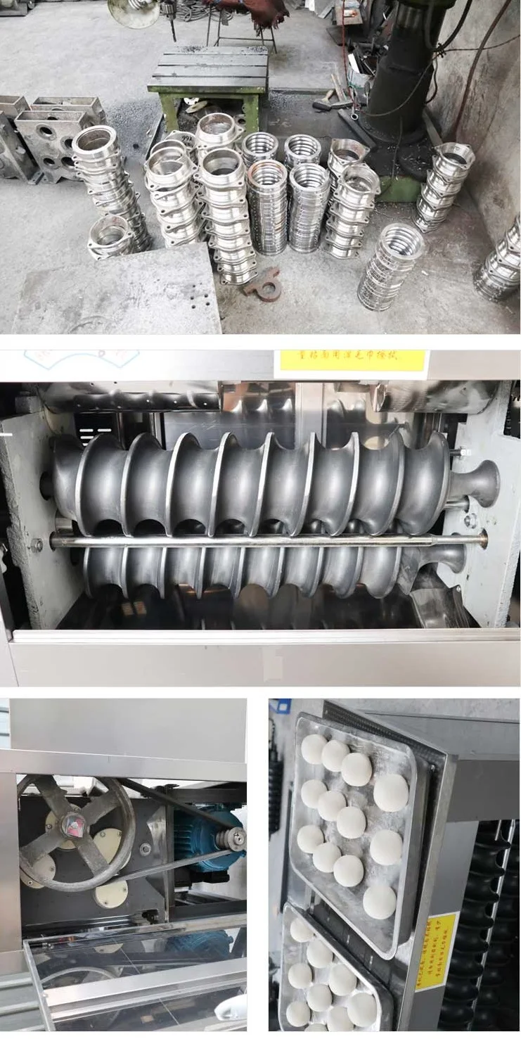 Automatic Small Dough Ball Cutter Pizza Bread Burguer Bread Dough Divider Rounder Machine factory