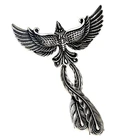 Silver Pendant Factory Direct Sales Vintage Stainless Steel Chain Silver Phenix Pendant Alloy Necklace