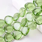 Beads Natural Crystal Transparent Glass Beads 20mm Heart Crystal Glass Loose Beads For DIY Decoration