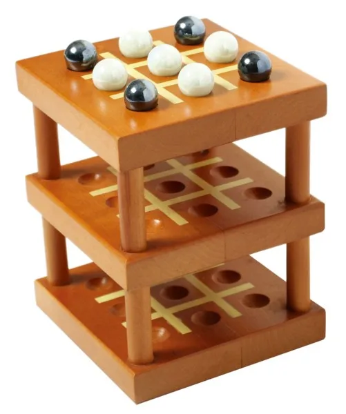 Mini Wooden Tic Tac Toe table game