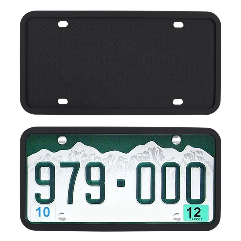 Wellfine Wholesale Car Number Plate Holder Rust-proof Protective Car Tag Cover Custom Silicone License Plate Frame Holder