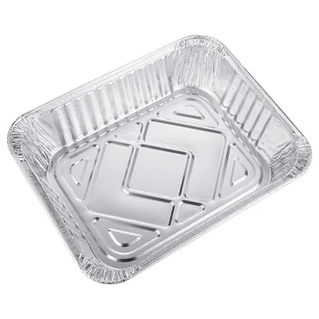 Laixin Large Disposable Oblong Aluminium Foil Full Size Middle Deep Tray