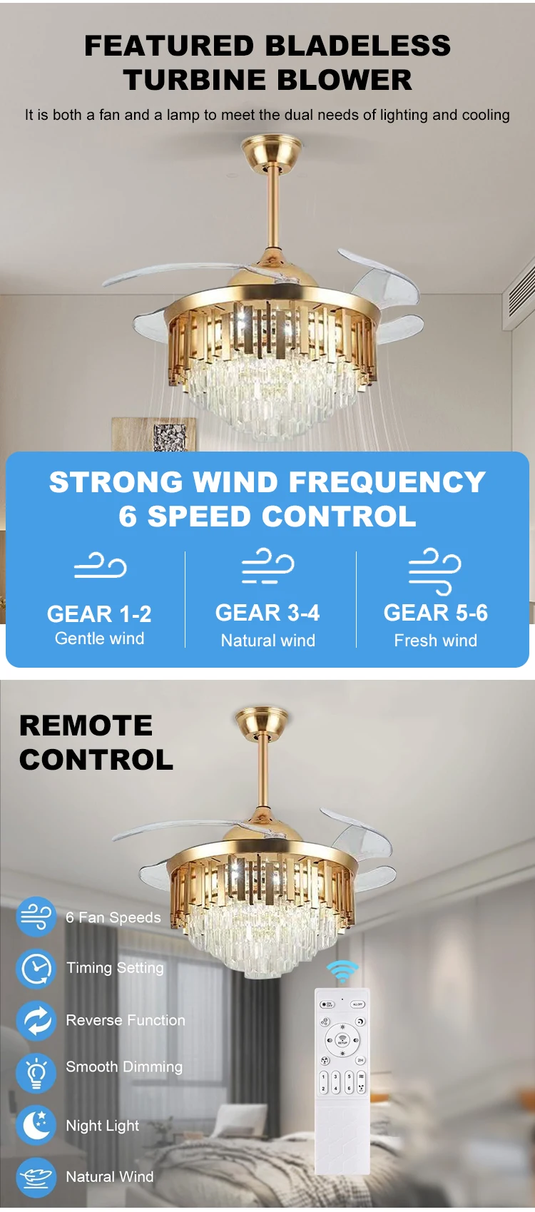 Ceiling Fan, 72w, 110V or 220V - detail 10
