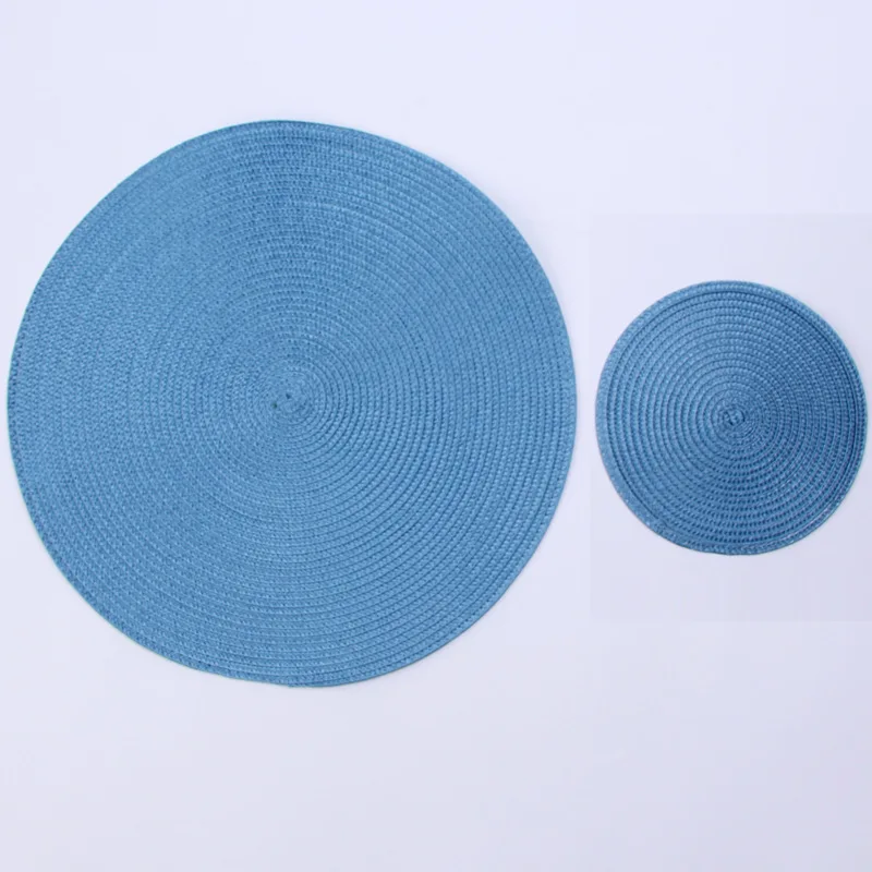 Eco-friendly Non-slip Round Woven Placemat for Dining Table Decoration Braided PP Placemat
