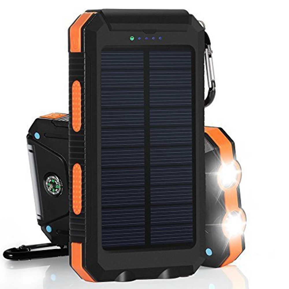 Best Waterproof 20000mah Solar Charger With Compass Outdoor Solar Power Bank 20000mah With Two Strong Flashlight Hot On Amazon Buy High Quality Waterproof 200000mah Solar Charger Compass Solar Charger 20000mah Sos Solar Power Bank