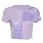 Vests 2021Fashion Custom Slim Waist Embroidered Tank Top Vests Tie Dyed Tank Top Splicing Tshirts Wave Selvedge Croptop