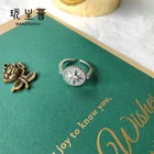 Sterling Ring Ring Zircon Ring Designer Unisex Sterling Silver 925 Jewelry Zircon Hexagram Circle Ring