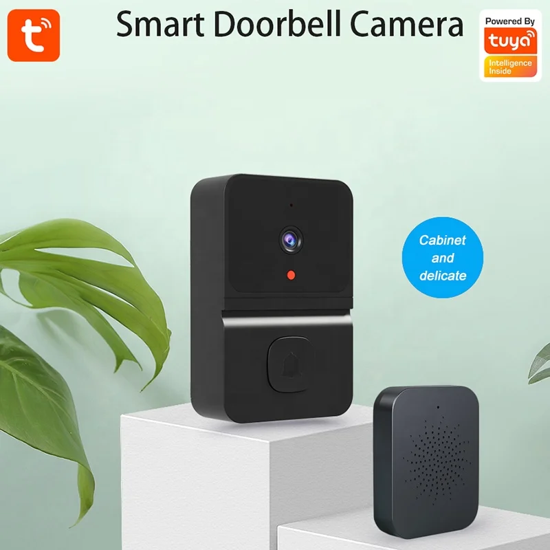 T23 Smart Video Doorbell Wire-Free Audio Intercom APP Control 2.4G Wifi Night Vision 480P Wide Angle House Camera Doorbell