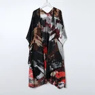 Style Of Painting Service Custom Casual Kimono Dress Viscose Printed Floral Fashion Beach Kimono Women