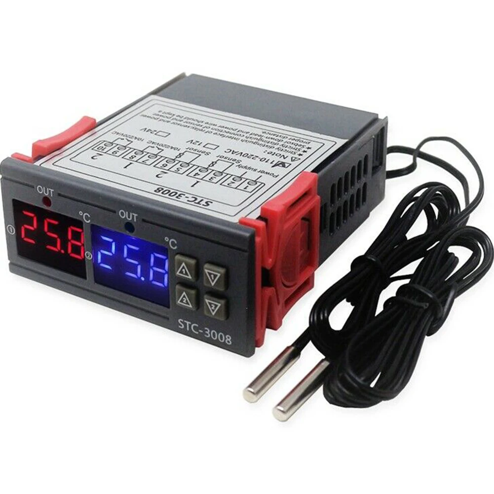 Dual Thermostat Digital Temperature Controller Heating Cooling Switch Incubator 