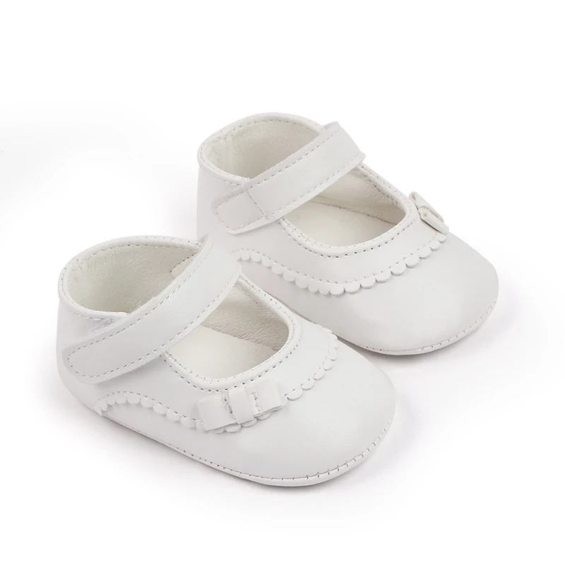 Solid Color Baby Girl Leather Shoes Soft Soles Shallow Mouth Single Shoes Foreign Style Princess Walking Shoes manufacture
