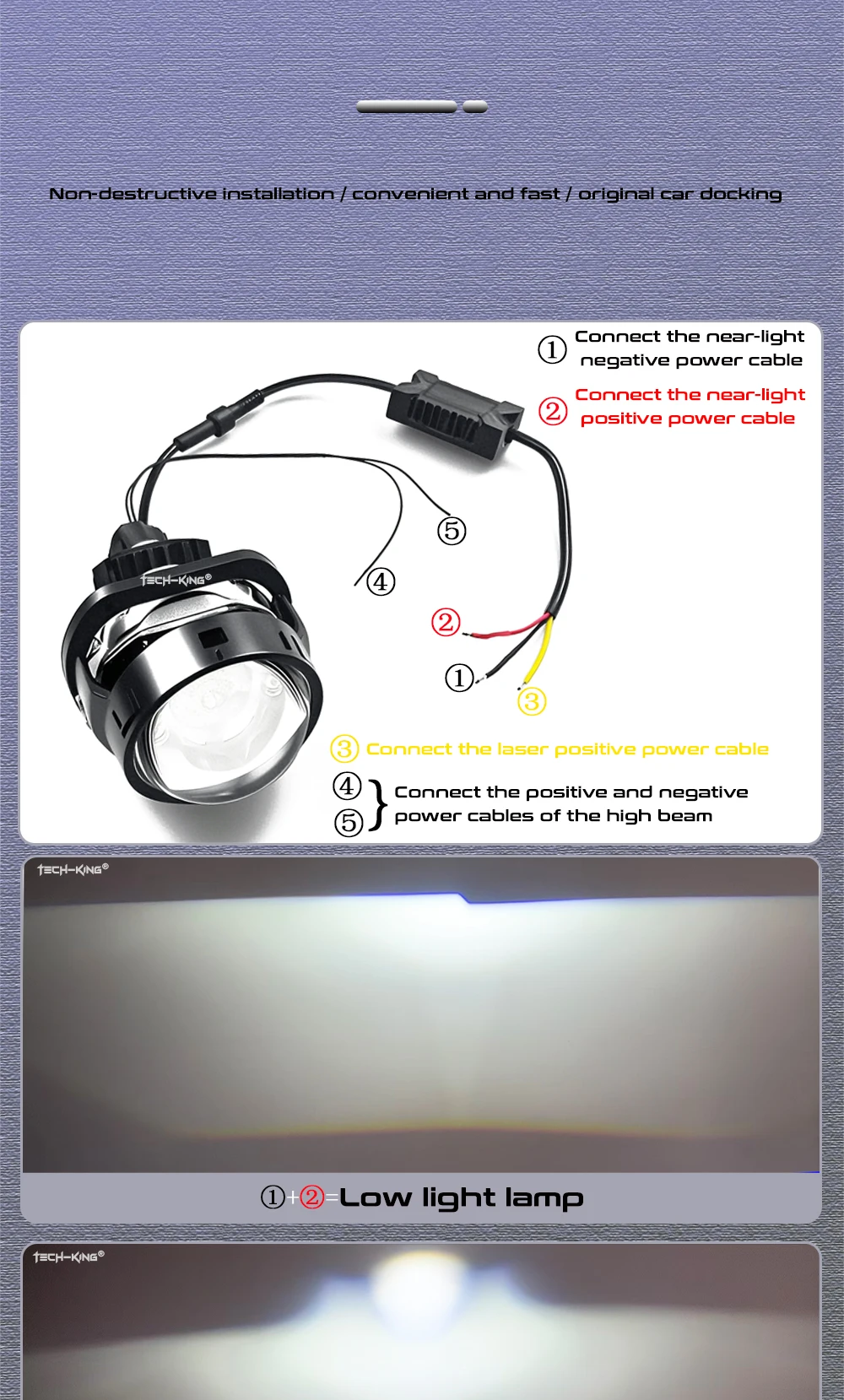 Bi Led Projector 2.5 Inch 124W Canbus LED Headlight Lossless Biled Headlight Automotive Parts Dual Lights Projector Headlights