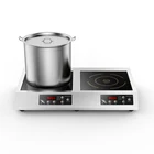 3kw Countertop Commercial Induction Hob 220v 2 Burner Stove Electric Induction Cooktop Cooker