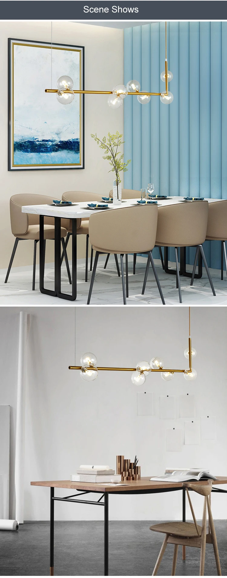 pd8811 new design indoor decoration fixtures iron glass black led pendant light-5