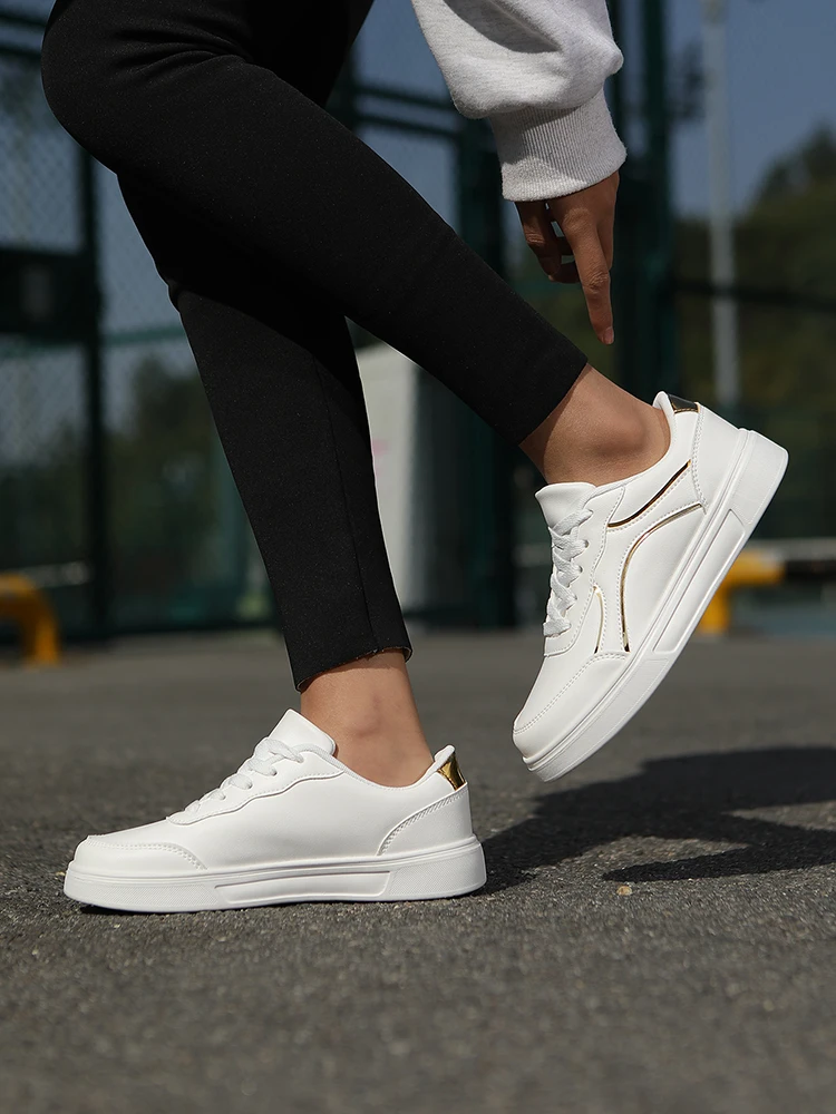 Hot Selling Women's EVA Skate Shoes Sporty Lace-Up Sneakers Easy-Matching Walking Anti-Slippery Running Shoes