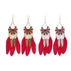 Fashion Earrings Factory Directly Supply Women's Fashion Feather Earrings Drop Earrings