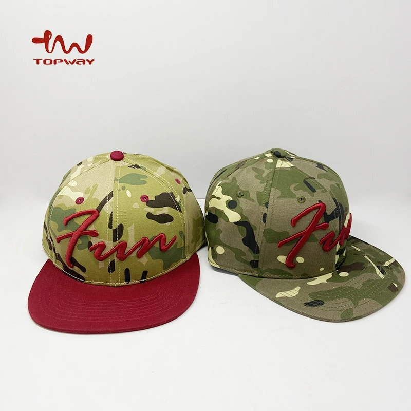 Snapback Cap,Flat Brim Embroidery Cap 