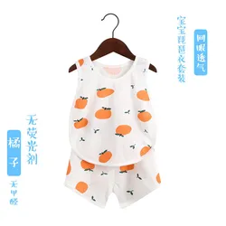 Nice price summer baby vest clothes good quality baby boys clothing sets newborn girls outfit suits