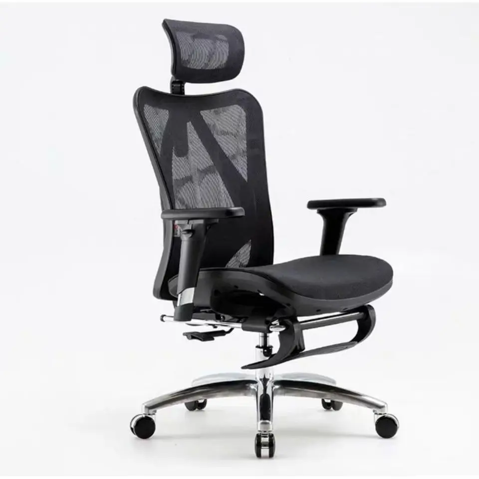 2022 simple office chair modern high quality ergonomic office chair with footrest for home  office