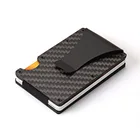 Logo Men Wallet Mens Wallet Carbon Custom Logo RFID Blocking Slim Carbon Fiber Minimalist Men Rfid Wallet