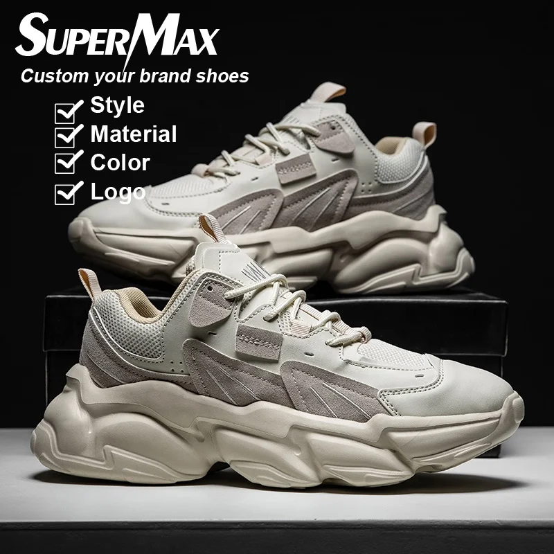 Fashion Sneakers Men White Gray Shoes Platform Trend Casual Breathable Black Mens Chunky Sneaker Designer Big Size 39-46 - Buy 2020 Men's Shoes Fashion Sneakers Men's Jogging Shoes Travel Shoes Men's