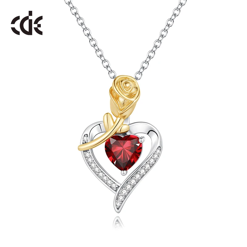 CDE YP1661 Mothers day Jewelry Necklace Heart 925 Silver Necklace With Pearl Joyas De Plata Rhodium Plated Heart Mom Necklace