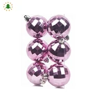 Ornaments Set OEM Custom Logo New Design 6cm Christmas Ornaments Plastic Ball Set For Home Decoration
