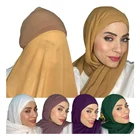 Hijab High Quality Woman Instant Chiffon Hijab 9colors Available Underscarf Hijab With Inner Cap Under Scarf