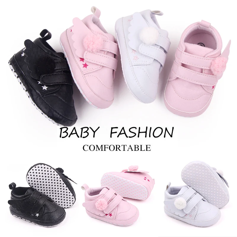 Spring and Autumn New Boys and Girls wings PU Surface Casual Shoes Baby Walking Shoes supplier