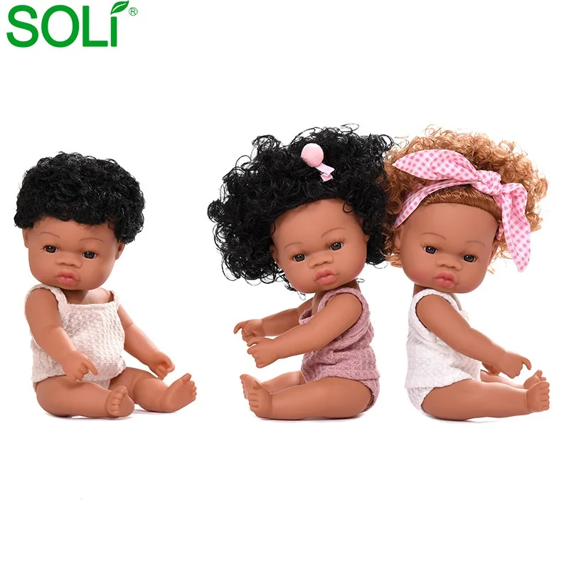 Wholesale Black Skin Lifelike Reborn Doll African Doll Vinyl Baby Silicone Soft Baby Dolls