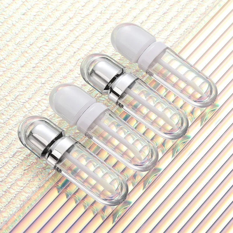 product 7ml hot sale flat lip glaze tube transparent lip gloss plastic bottle cosmetic packaging empty bottle-26