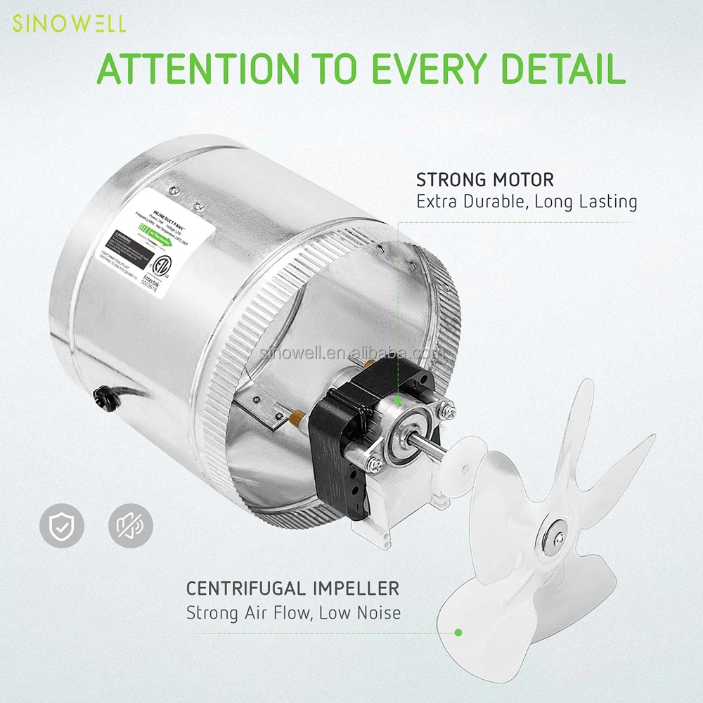 Air Duct Booster Fan, SINOWELL, HAVC, Inline - detail 10