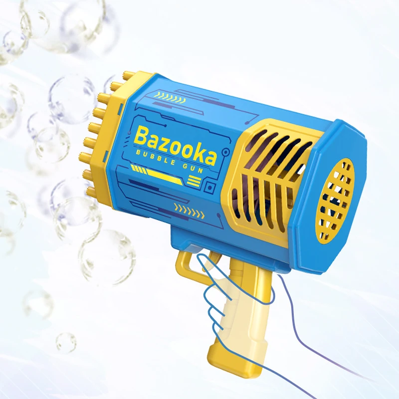 Hot Selling Automatic Rocket Bazooka Bubble Gun 69 Holes, Rocket Bubble Gun, Bubble Gun For Kids