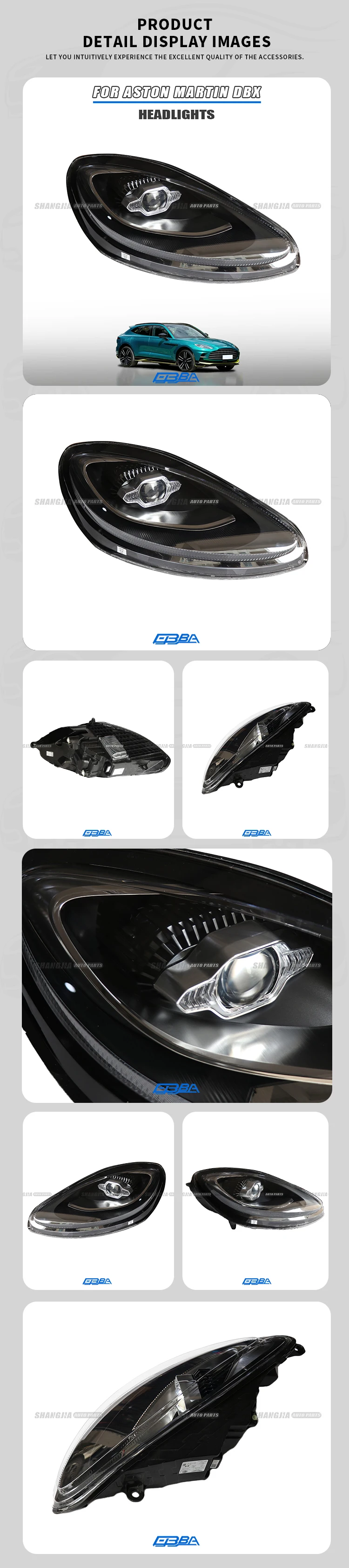 Hot Sale Car Accessories OEM ABS Front Headlight For Aston Martin DBX 2021 2025 OE MY83-13W030-AE MY83-13W029-AE Front Headlamps factory