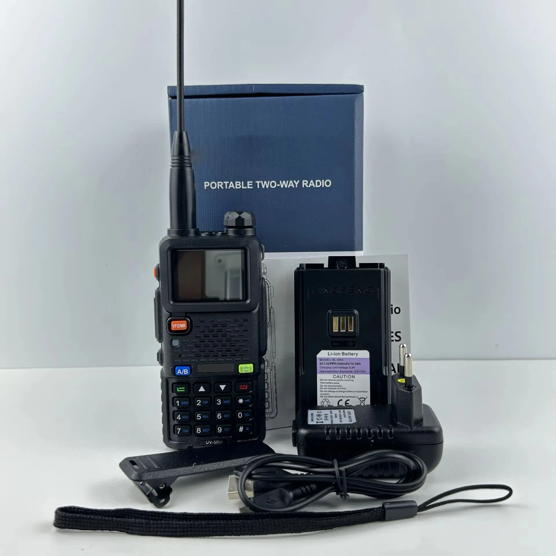 BaofengUV-5RM 8wMuitiband Handheld Amateur Transceiver Interphone，With Long-Distance Running FM Radio and Aviation Band Repeater