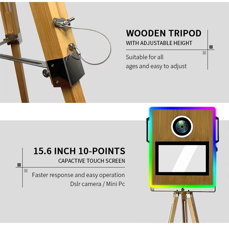 Touch Screen Wooden vogue Photo Booth and Camera Retro Photo Booth Shell Selfie Photo Booth Machine Hd9408eae573a4ce191a0306ae5d571bcM