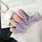 Gel On Nail False Extra Long Stiletto Gel Press On Acrylic Full Cover Nail Tips