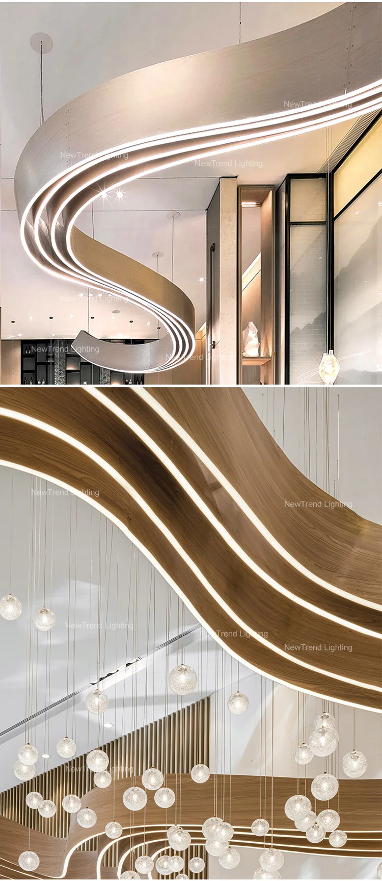 CPL-219 Luxury Indoor Decoration Fixtures Hotel Lobby Wedding Hall Banquet Ceiling Hanging Custom Chandelier manufacture