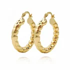 Round Hoop Earrings 18K Round Circle Rope Hoop Earrings 30mm Custom Gold Hoop Women Earrings