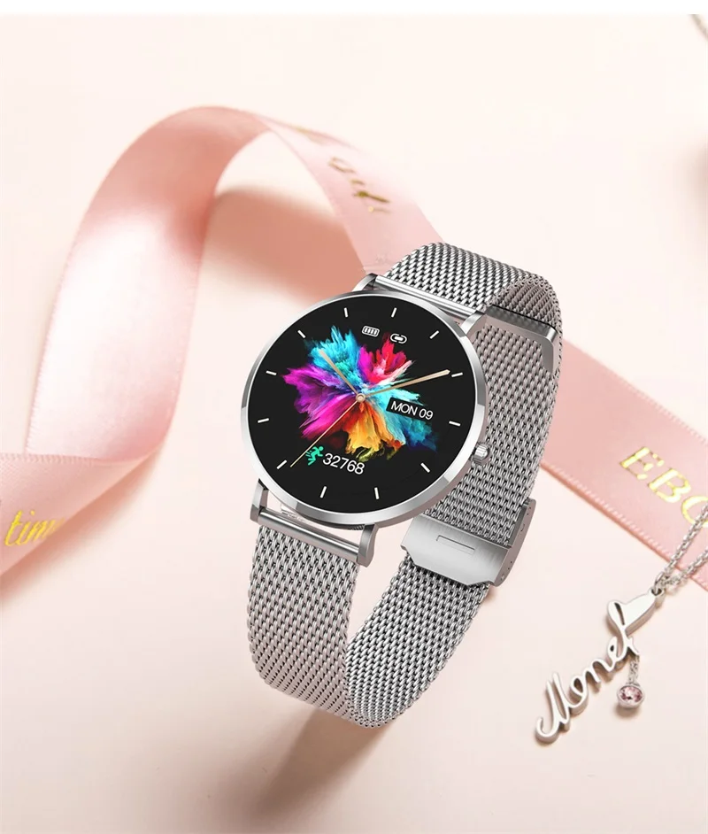 New Ultra Thin T8 Mini Ladies Smartwatch OEM Heart Rate Fitness Tracker AMOLED Screen Waterproof Sports Smart Watch Women (19).jpg