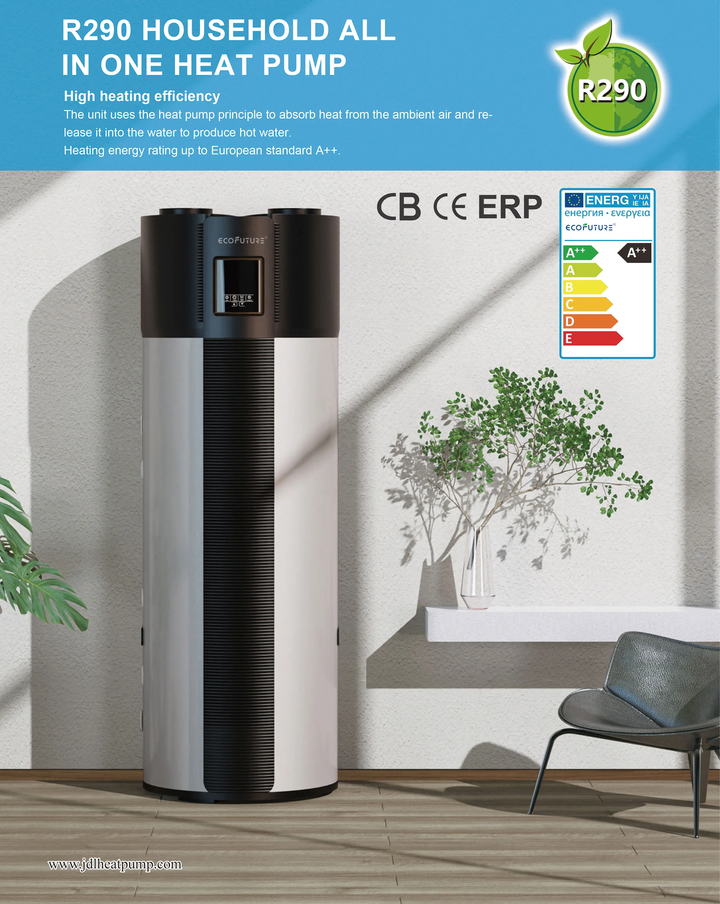 Water Heater, JIADELE, 300L, R290 - detail 28