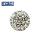 Shirt Buttons 21mm Zinc Alloy Hot Shirt Buttons Custom Round Buttons Full Rhinestones Buttons For Men
