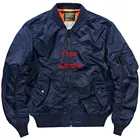 Wholesale Men's Embroidery Logo Heavy Weight Nylon Fabric Oversized MA1 Flight Bomber Jackets